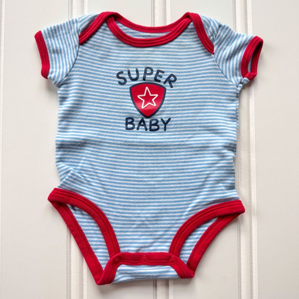 4/$10 - Carter's “Super Baby” Cotton Baby Onesie Bodysuit 3 Months